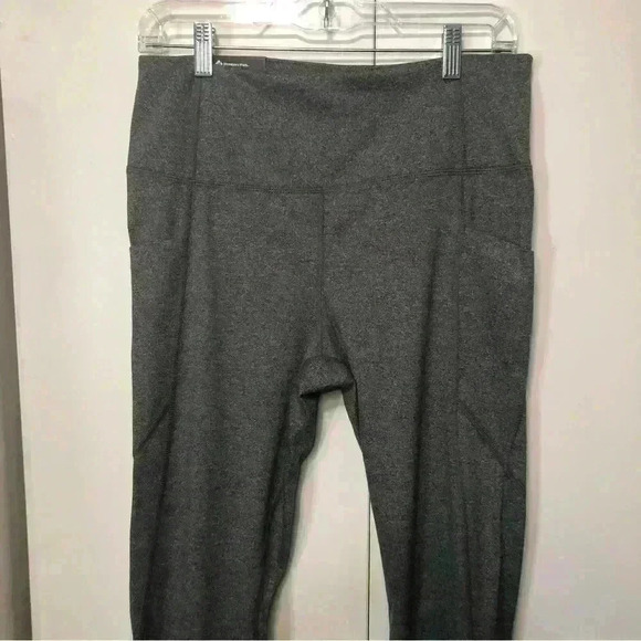 Members Mark High Rise Ankle Leggings Moisture Wicking Material Gray Size XL - Picture 2 of 10
